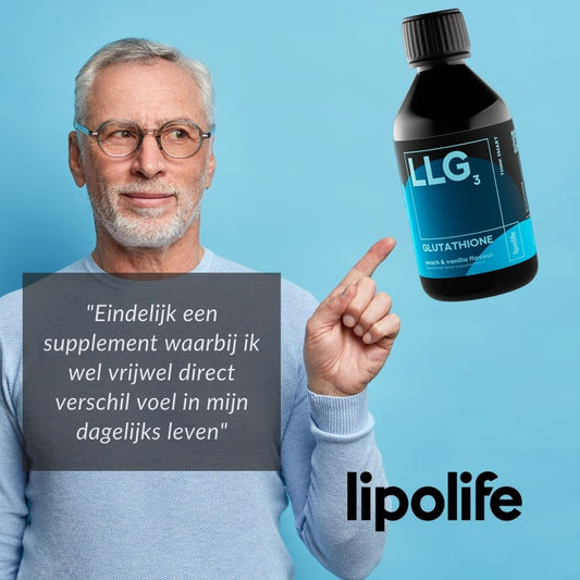 LLG3 Glutathion liposomaal met Vanille Abrikoos smaak 240ml